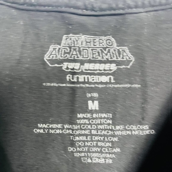 My Hero Academia Who is Your Hero Funimation Men's Medium Black T-Shirt - Picture 3 of 4